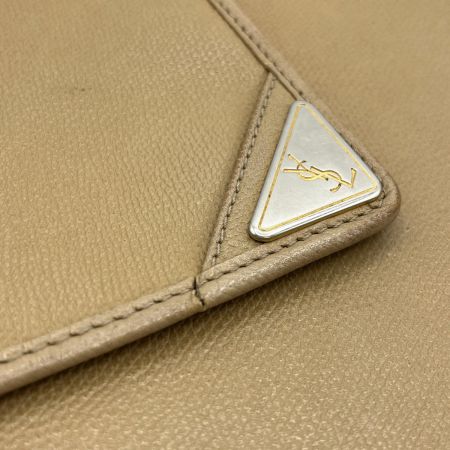  Yves Saint Laurent イブサンローラン イブサンローラン ショルダーバッグ　YSL ロゴ 金具  ベージュ ベージュ