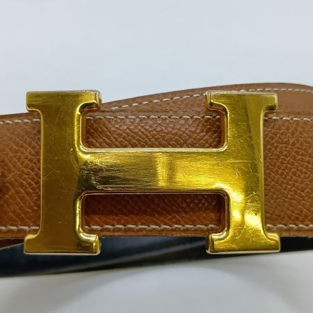 HERMES エルメス コンスタンスベルト リバーシブル ブラウン x ブラック