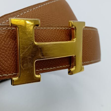  HERMES エルメス コンスタンスベルト リバーシブル ブラウン x ブラック