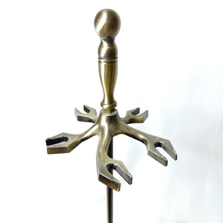   ブラス暖炉ツールセット ファイヤーツール ５点セット アンティーク仕上げ