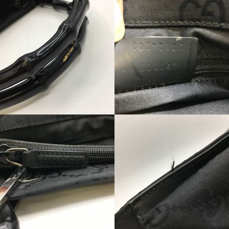  GUCCI グッチ ハンドバッグ　 バンブー 　ナイロン 002 1016 200047 ブラック