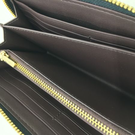  COACH コーチ ラウンドファスナー財布　シグネチャー モノグラム プリント CF521 ネイビー