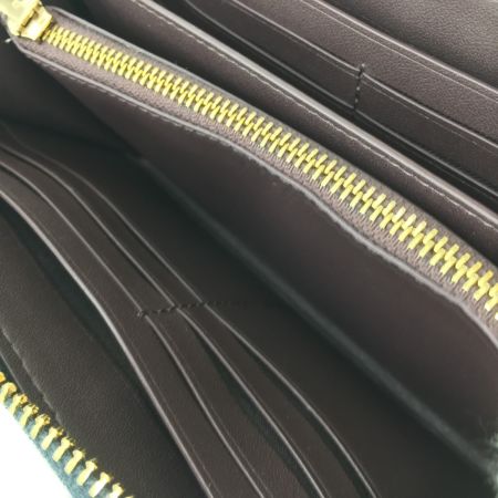  COACH コーチ ラウンドファスナー財布　シグネチャー モノグラム プリント CF521 ネイビー