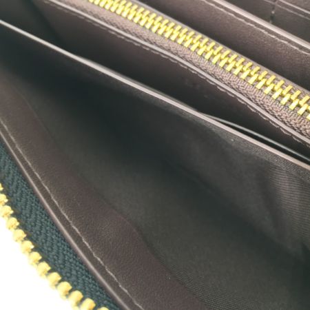  COACH コーチ ラウンドファスナー財布　シグネチャー モノグラム プリント CF521 ネイビー