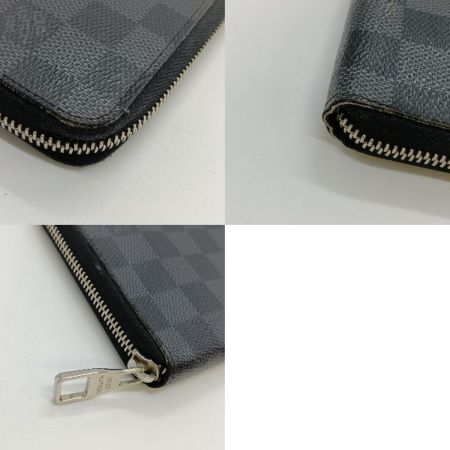  LOUIS VUITTON ルイヴィトン ダミエ グラフィット ジッピー オーガナイザー 長財布 N63077 ブラック