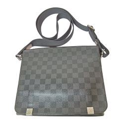 ◎◎ LOUIS VUITTON ルイヴィトン ダミエ グラフィット ディストリクトPM NM ショルダーバッグ N41028 ブラック Bランク