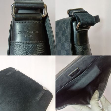  LOUIS VUITTON ルイヴィトン ダミエ グラフィット ディストリクトPM NM ショルダーバッグ N41028 ブラック