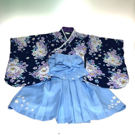  Catherine Cottage  袴3点セット　上衣　袴スカート　帯 ネイビー×スカイブルー