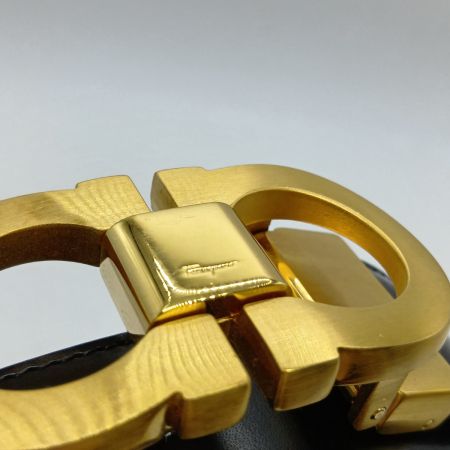  Ferragamo フェラガモ ダブルガンチーニ ベルト ブラック×ゴールド(金具)