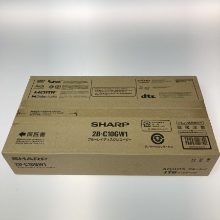 SHARP シャープ Blu-ray ブルーレイディスクレコーダー 1TB HDD 2B-C10GW1