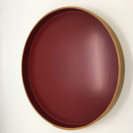   秋田杉による大館曲げわっぱ 幸助曲げ師  丸盆と小皿５枚 