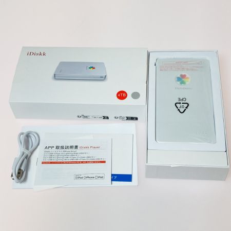  Idiskk iDiskk ポータブルHDD 4TB PD01 mfi認証済 iphone外付けハードドライブ