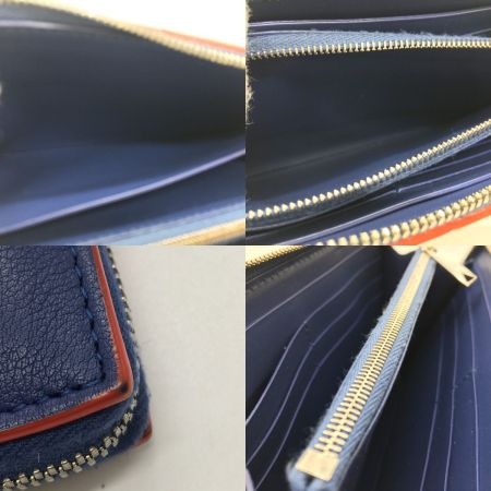  BOTTEGA VENETA ボッテガヴェネタ カセット ジップアラウンドウォレット ネイビー