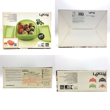   Lekue ルクエ スチームケース ファミリーサイズ トマト レシピ本付き