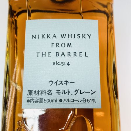 【北海道内限定発送】 NIKKA WHISKY ニッカウイスキー ジャパニーズウイスキー フロム ザ バレル 500ml 51% 未開栓