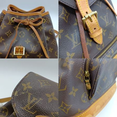  LOUIS VUITTON ルイヴィトン モノグラム モンスリ MM リュック デイパック M51136 ブラウン