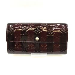 ◎◎ LOUIS VUITTON ルイヴィトン ヴェルニ ポルトフォイユ・サラ 長財布  M93524 レッド Cランク
