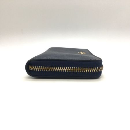  COACH コーチ ラウンドファスナー財布 シグネチャー C4452 ネイビー