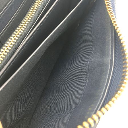  COACH コーチ ラウンドファスナー財布 シグネチャー C4452 ネイビー