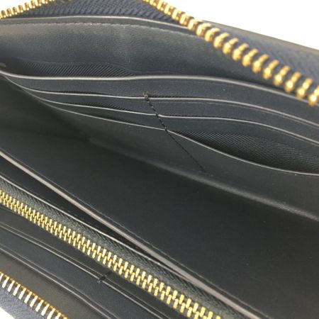  COACH コーチ ラウンドファスナー財布 シグネチャー C4452 ネイビー