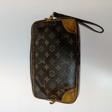  LOUIS VUITTON ルイヴィトン モノグラム マルリードラゴンヌGM セカンドバッグ M51825 ブラウン ベタつき有 ジャンク