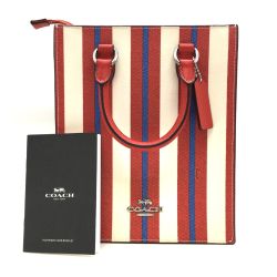 ◎◎ COACH コーチ ストライププリント CT900 マルチカラー Bランク