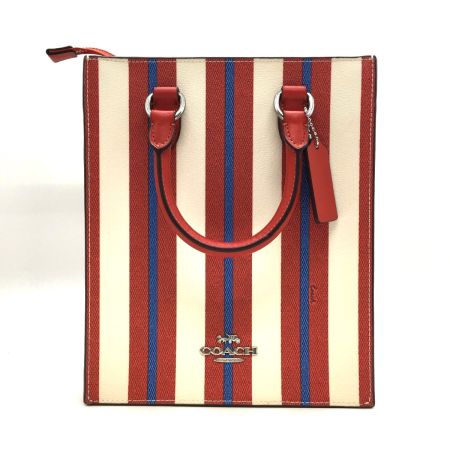  COACH コーチ ストライププリント CT900 マルチカラー