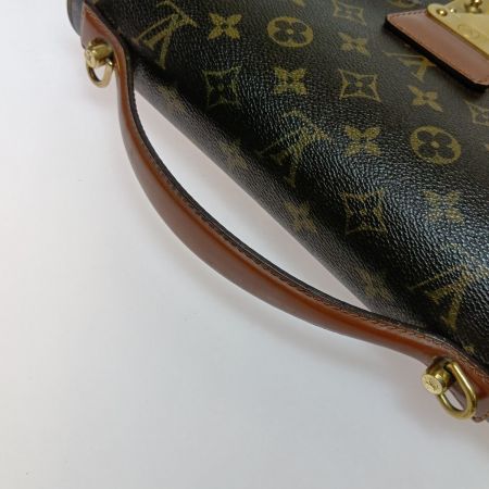  LOUIS VUITTON ルイヴィトン モノグラム モンソー ビジネスバッグ ストラップ・カギ無 M51185 ブラウン ポケット中ベタつき有