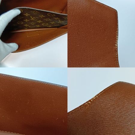  LOUIS VUITTON ルイヴィトン モノグラム モンソー ビジネスバッグ ストラップ・カギ無 M51185 ブラウン ポケット中ベタつき有