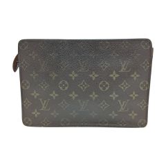 LOUIS VUITTON ルイヴィトン モノグラム ポシェットオム クラッチバッグ セカンドバッグ M51795 ブラウン Cランク