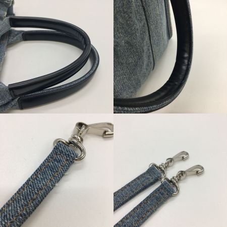  BALENCIAGA バレンシアガ 2WAYトートバッグ ハードウェアスモール  デニム 671402 ブルー