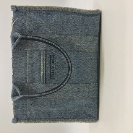  BALENCIAGA バレンシアガ 2WAYトートバッグ ハードウェアスモール  デニム 671402 ブルー