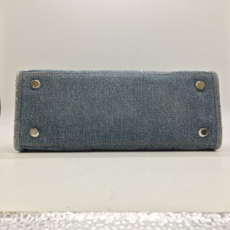  BALENCIAGA バレンシアガ 2WAYトートバッグ ハードウェアスモール  デニム 671402 ブルー
