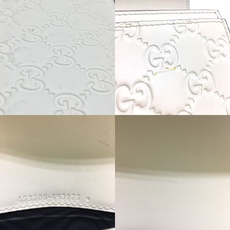  GUCCI グッチ GGスプリーム チェーンウォレット  453506 ブラック×ホワイト