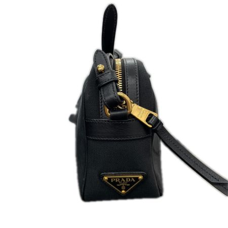  PRADA プラダ ショルダーバッグ　ロゴジャガード　リボン 1BH089 ブラック