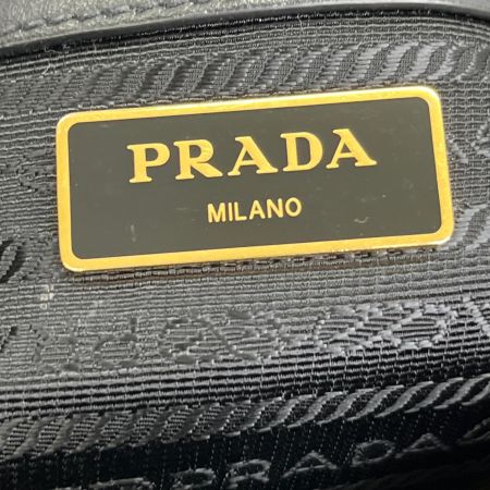  PRADA プラダ ショルダーバッグ　ロゴジャガード　リボン 1BH089 ブラック