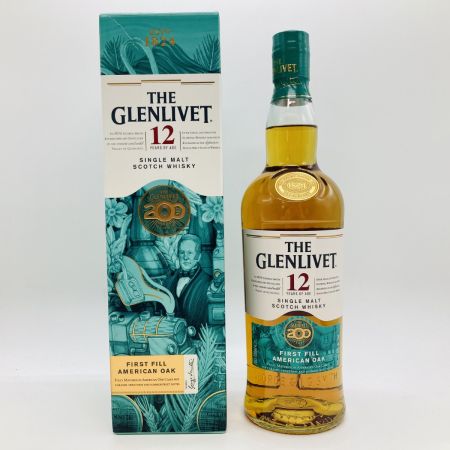  THE GLENLIVET 12年 ウイスキー シングルモルト スコッチ 700ml 43% 200周年記念ボトル 箱付 未開栓