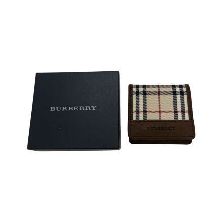  BURBERRY バーバリー ノバチェック コインケース 財布 ブラウン  箱付