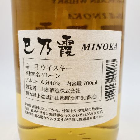 【北海道内限定発送】 巳乃霞 MINOKA GRAIN WHISKY グレーン ウイスキー 700ml 40% 箱無 未開栓