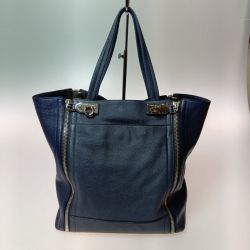◎◎ Salvatore Ferragamo サルヴァトーレフェラガモ ガンチーニ トートバッグ EE-21 E084 ネイビー Bランク