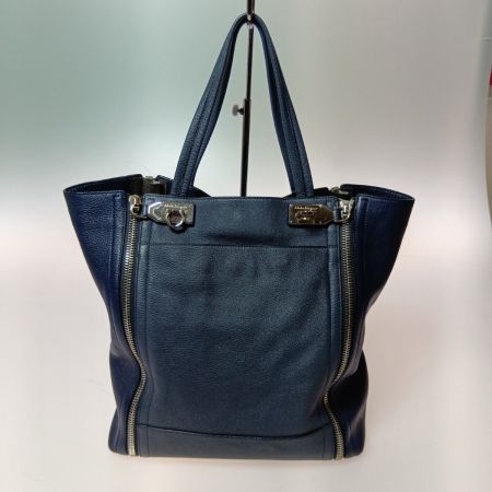  Salvatore Ferragamo サルヴァトーレフェラガモ ガンチーニ トートバッグ EE-21 E084 ネイビー