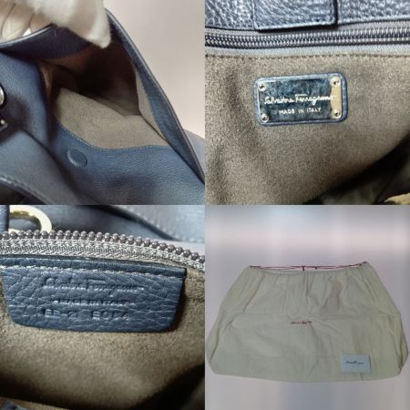  Salvatore Ferragamo サルヴァトーレフェラガモ ガンチーニ トートバッグ EE-21 E084 ネイビー