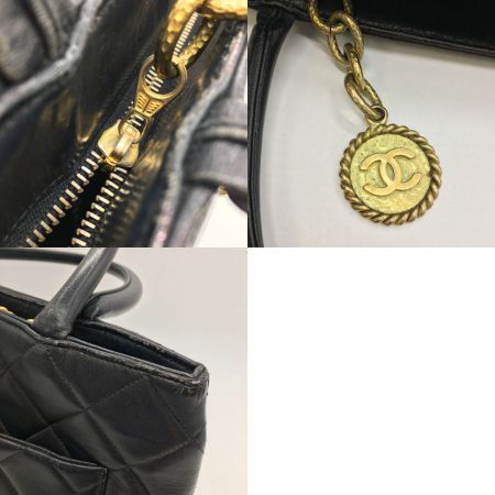  CHANEL シャネル マトラッセ 復刻トート ラムスキン  ブラック