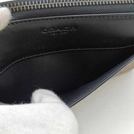  COACH コーチ アコーディオン ウォレット シグネチャー キャンバス 長財布 58112 ベージュ x ブラック