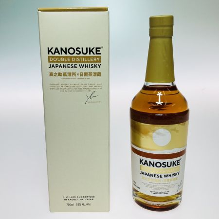 【北海道内限定発送】 嘉之助 DOUBLE DISTILLERY KANOSUKE 嘉之助 DOUBLE DISTILERY ジャパニーズウイスキー 700ml 53％ 箱付 028 未開栓