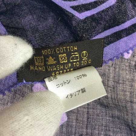  LOUIS VUITTON ルイヴィトン ストール ショール ロゴ コットン100% 綿  パープル