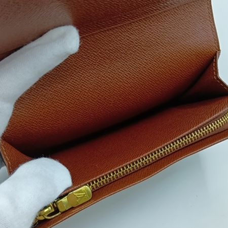  LOUIS VUITTON ルイヴィトン モノグラム ポルト モネ・ビエ トレゾール 2つ折り財布 M61730 ブラウン