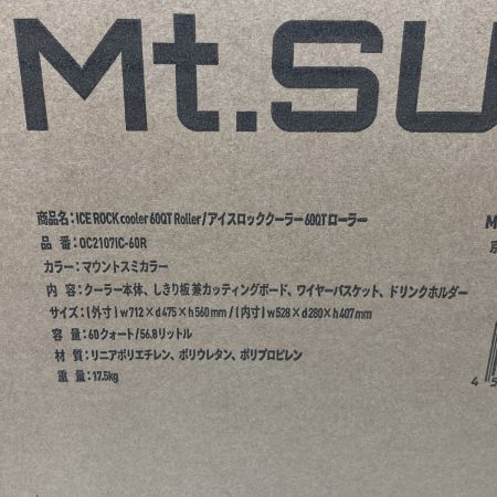  Mt. SUMI アイスロッククーラー 60QT ローラー/クーラーボックス OC21071C-60R