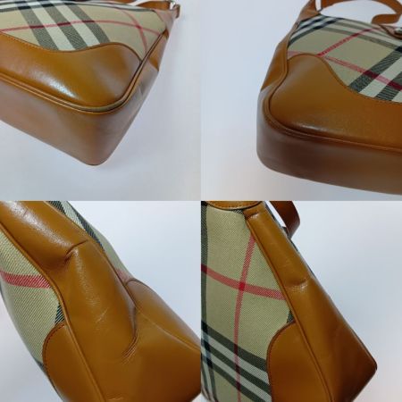  BURBERRY バーバリー ノバチェック ワンショルダーバッグ キャメル