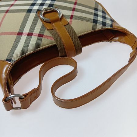  BURBERRY バーバリー ノバチェック ワンショルダーバッグ キャメル